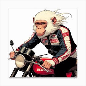 Monkey Bike Canvas Print