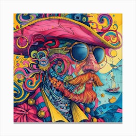 Psychedelic Pirate Canvas Print