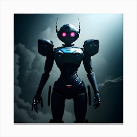 Robot In The Sky Canvas Print