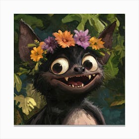 Bat Flower Crown Leinwandbilder