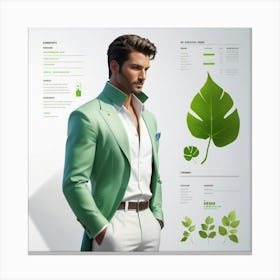 Man In A Green Suit Canvas Print