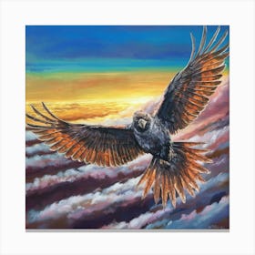 Eagle In Flight Canvas Print