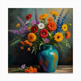 Flowers In A Vase Canvas Print