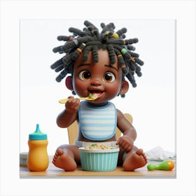 Baby Nursery wall art 3d 2 Canvas Print