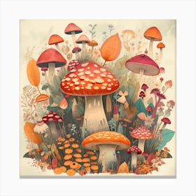 Mushroom Forest 1 Canvas Print