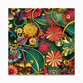 Floral Seamless Pattern 3 Canvas Print