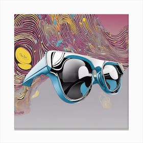 New Poster For Ray Ban Speed, In The Style Of Psychedelic Figuration, Eiko Ojala, Ian Davenport, Sci (3) Canvas Print