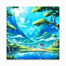 Beautiful Animals in the forest Canvas Print