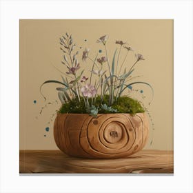 Wooden Planter Canvas Print