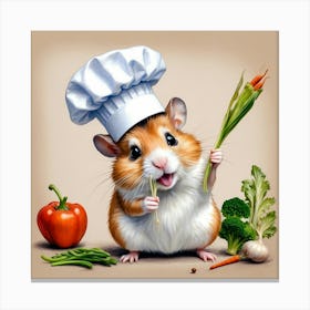 Chef Hamster 29 Canvas Print