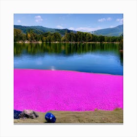 Pink Lake 3 Canvas Print