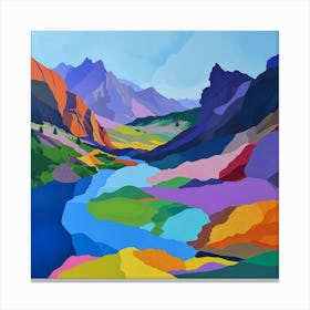 Colourful Abstract Rocky Mountain National Park Usa 3 Canvas Print