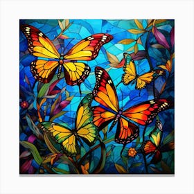 Butterflies In The Garden Canvas Print