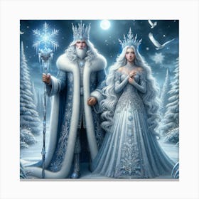 King And Queen Of Snow Canvas Print