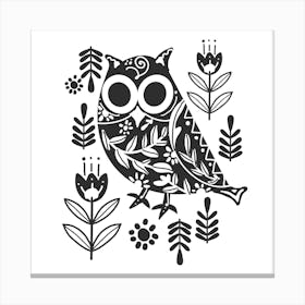 Night Owl Square Canvas Print