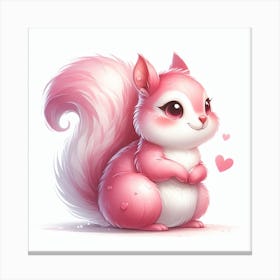 Valentine's day, Squirrel Canvas Print