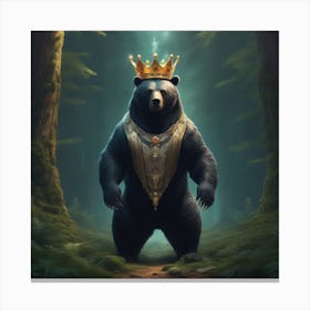 King Bear Canvas Print