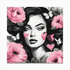 Pink Roses Canvas Print