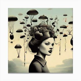 Woman'S Head Canvas Print