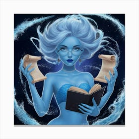 Blue Mermaid 1 Canvas Print