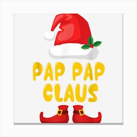 Flower Santa Claus Face Merry Christmas Day Me Pap Pap Claus Canvas Print