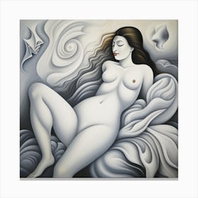 Nude grey Canvas Print