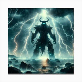 Demon In The Storm Canvas Print