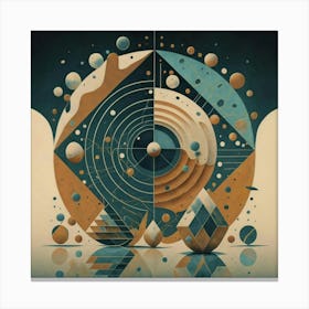 Visually captivating simple geometric artwork, 9 Canvas Print