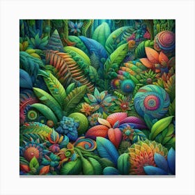 Psychedelic Jungle 1 Canvas Print