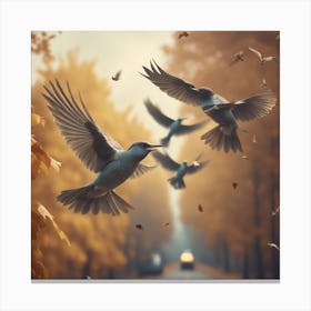 Birds In Flight 20 Canvas Print