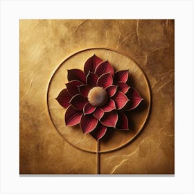 Flower In A Circle Canvas Print