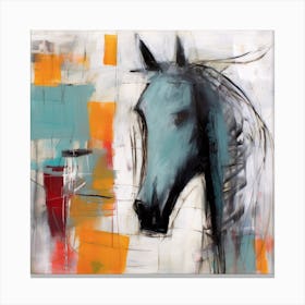 Color Block Horse Impressionist 10irena Canvas Print