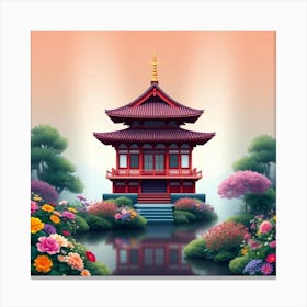 Japanese Pagoda Canvas Print