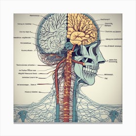 Anatomy Of The Human Head Canvas Print