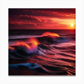 Sunset Over The Ocean 208 Canvas Print