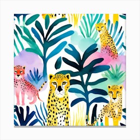 Leopards In The Jungle 04 Canvas Print