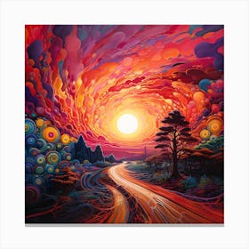 Sunset Road Canvas Print