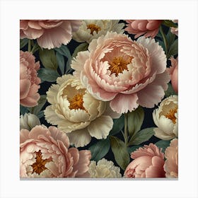 Peony Wallpaper 1 Canvas Print