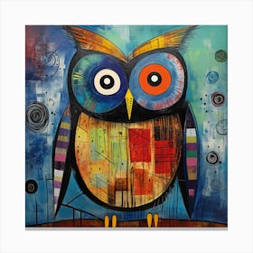 Colorful Owl 3 Canvas Print