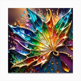 Rainbow Leaf Canvas Print