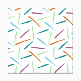 Falling Lines Multicolor Geometric Canvas Print