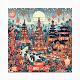 Merry Christmas In Bali Canvas Print