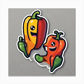 Hot Peppers Canvas Print