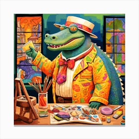 Alligator Artist Canvas Print