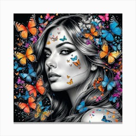 Butterfly Girl 47 Canvas Print