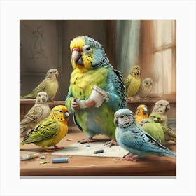 Parrots 4 Canvas Print