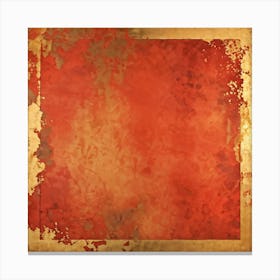 Abstract Vintage Thanksgiving Design Featuring Weathered Metallic Gold Paint Splashes On A Warm Pape (2) Canvas Print