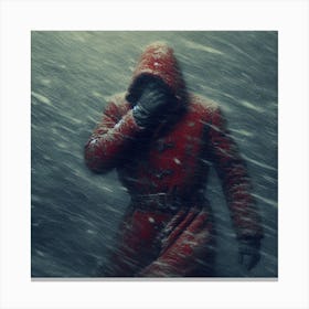 Harsh Travels (blizzard, gloomy, lonely, lost) Canvas Print