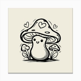 Kawaii Mushroom Canvas Print