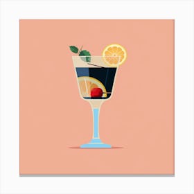 Cocktail Pop Art Illustration Wall Art Canvas Print